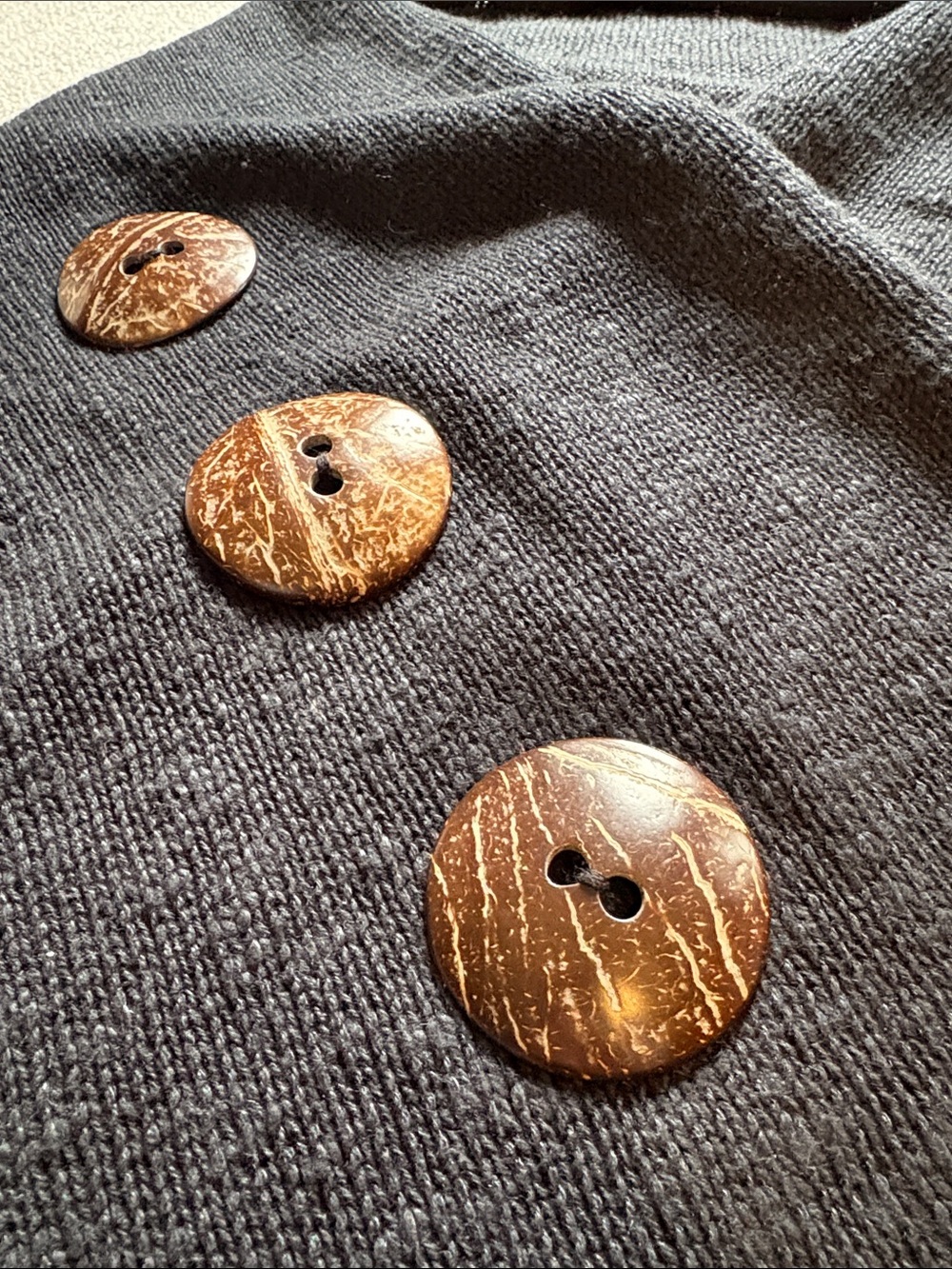 Black Shawl Wrap with Button Detail - Women Jackets & Coats - Picture 2 of 5